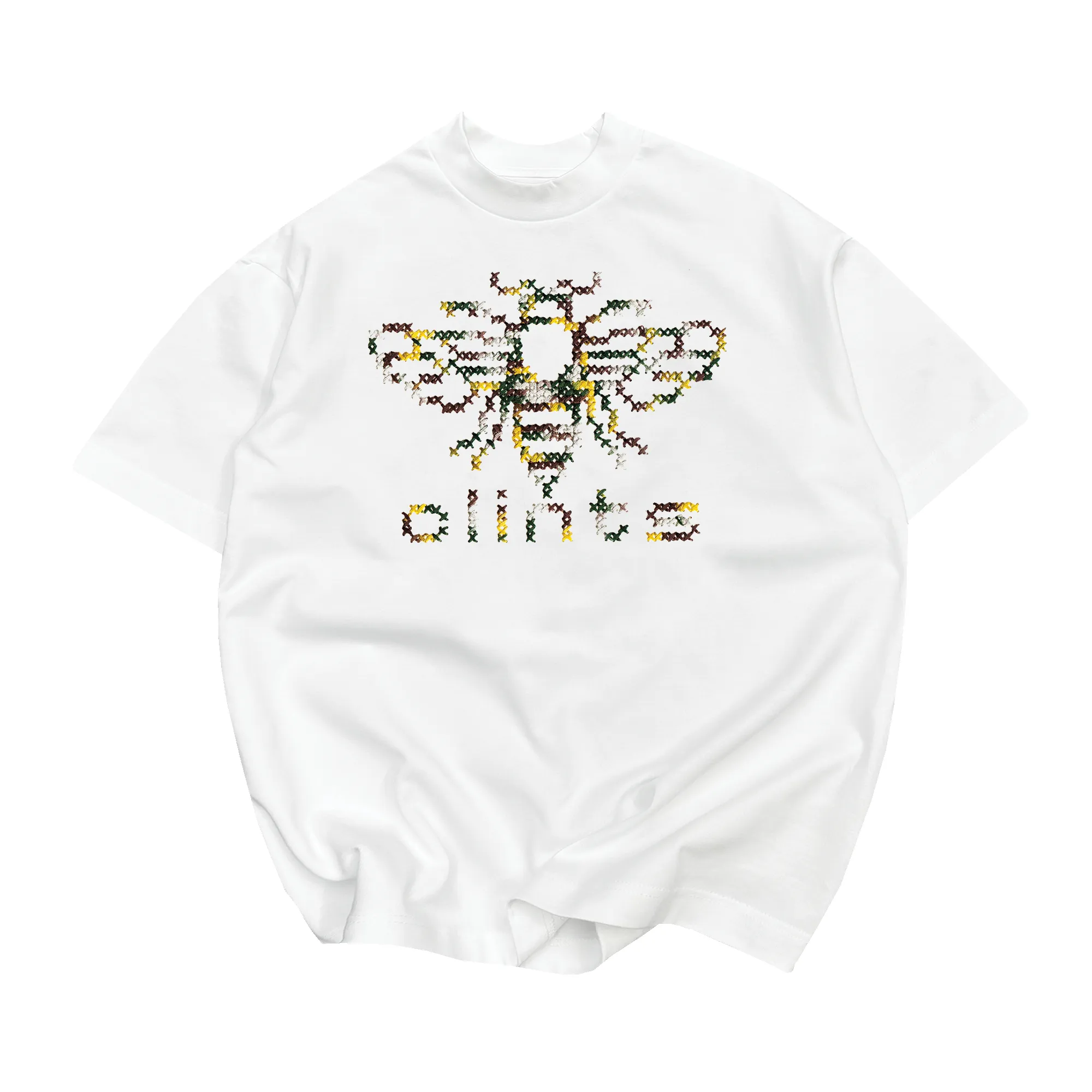 'Cross-Stitch Bee' - Heavyweight Tee sold by Clints