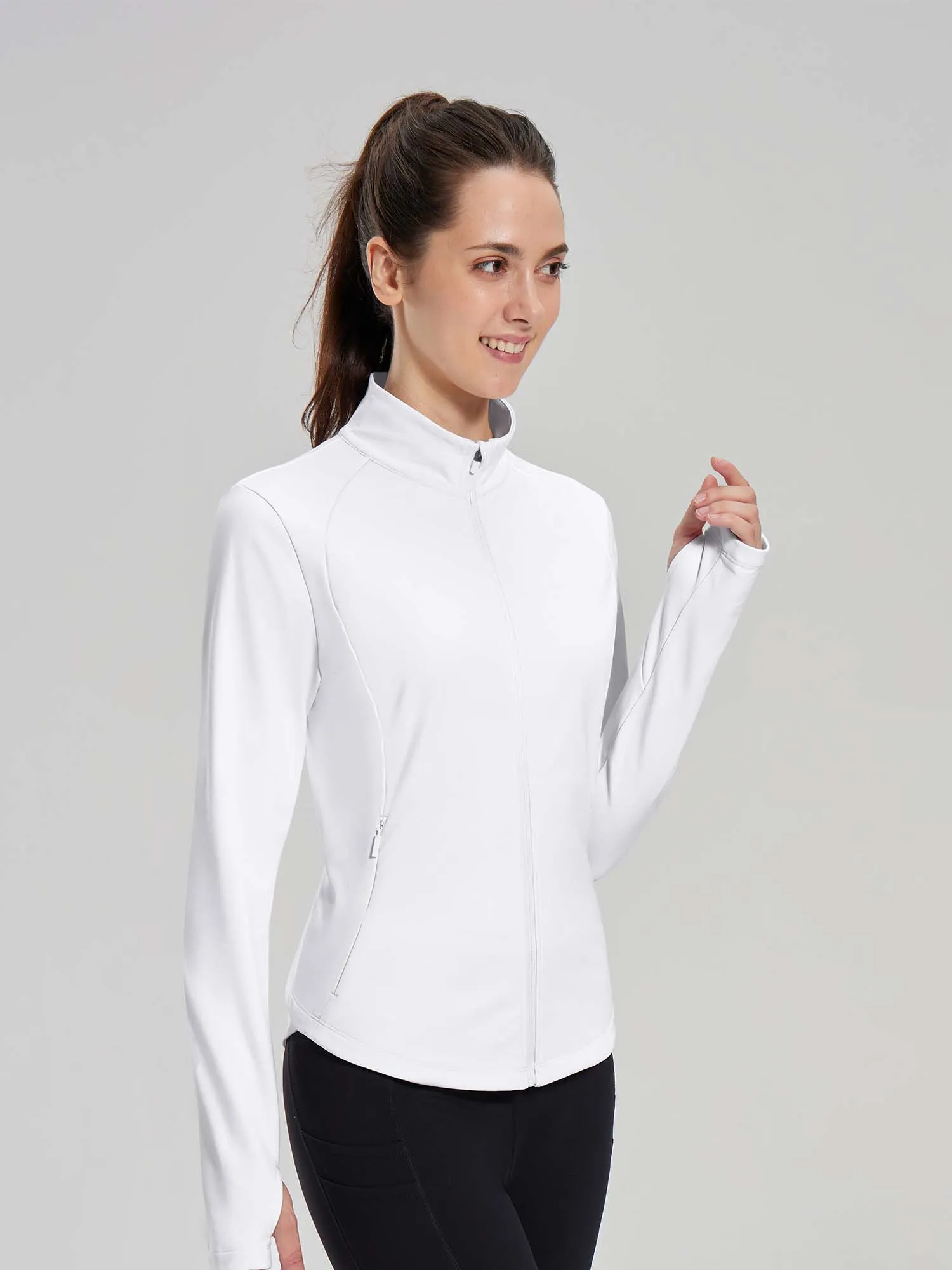 Cycling Crossover Hem Fleece Jacket sold by Baleaf product image thumbnail 4