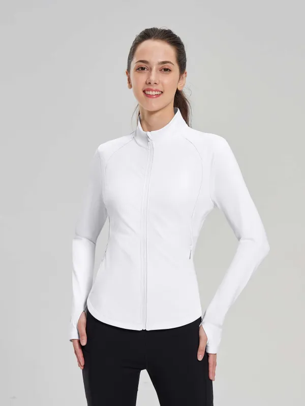 Cycling Crossover Hem Fleece Jacket sold by Baleaf