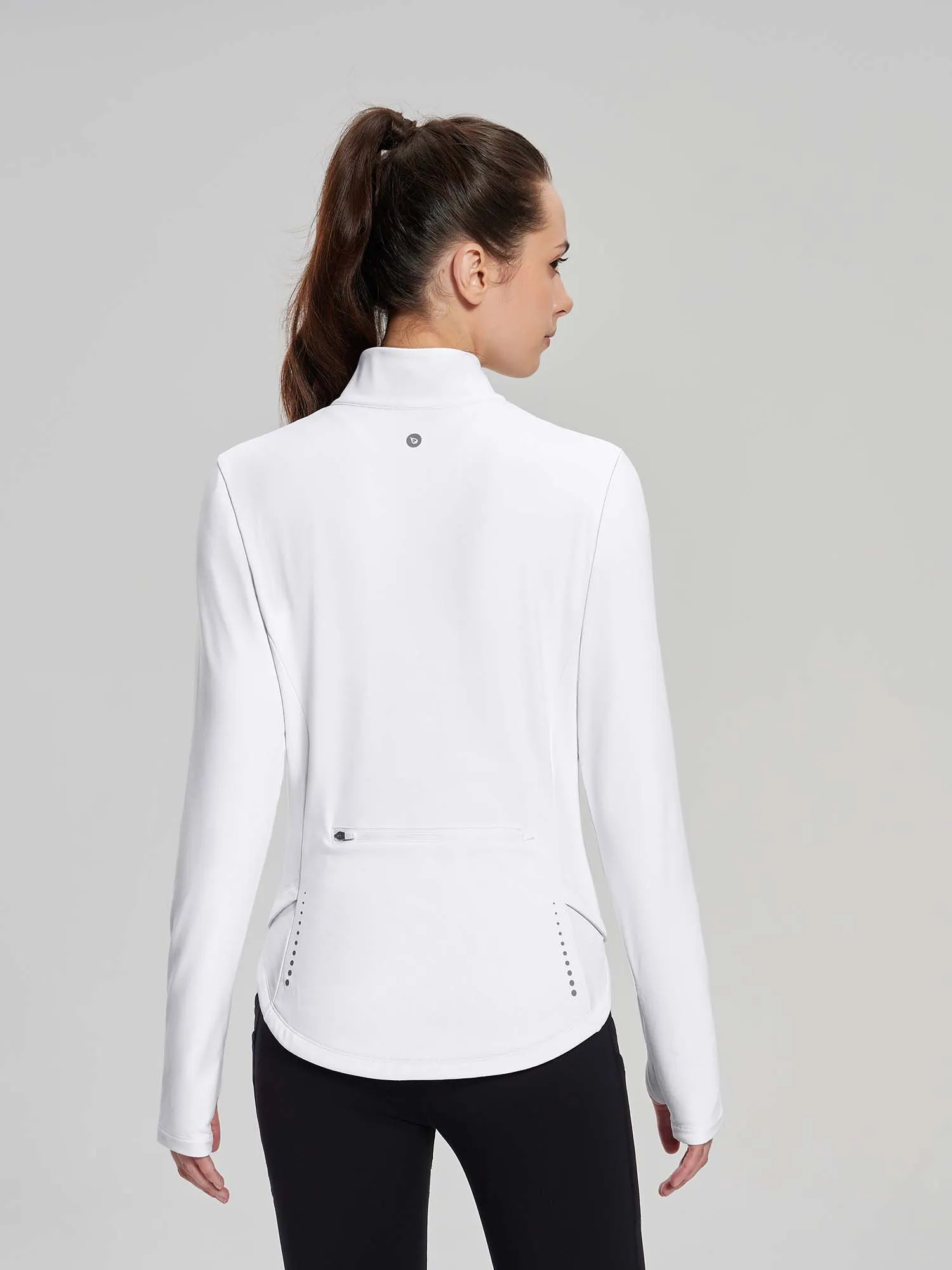 Cycling Crossover Hem Fleece Jacket sold by Baleaf product image thumbnail 5