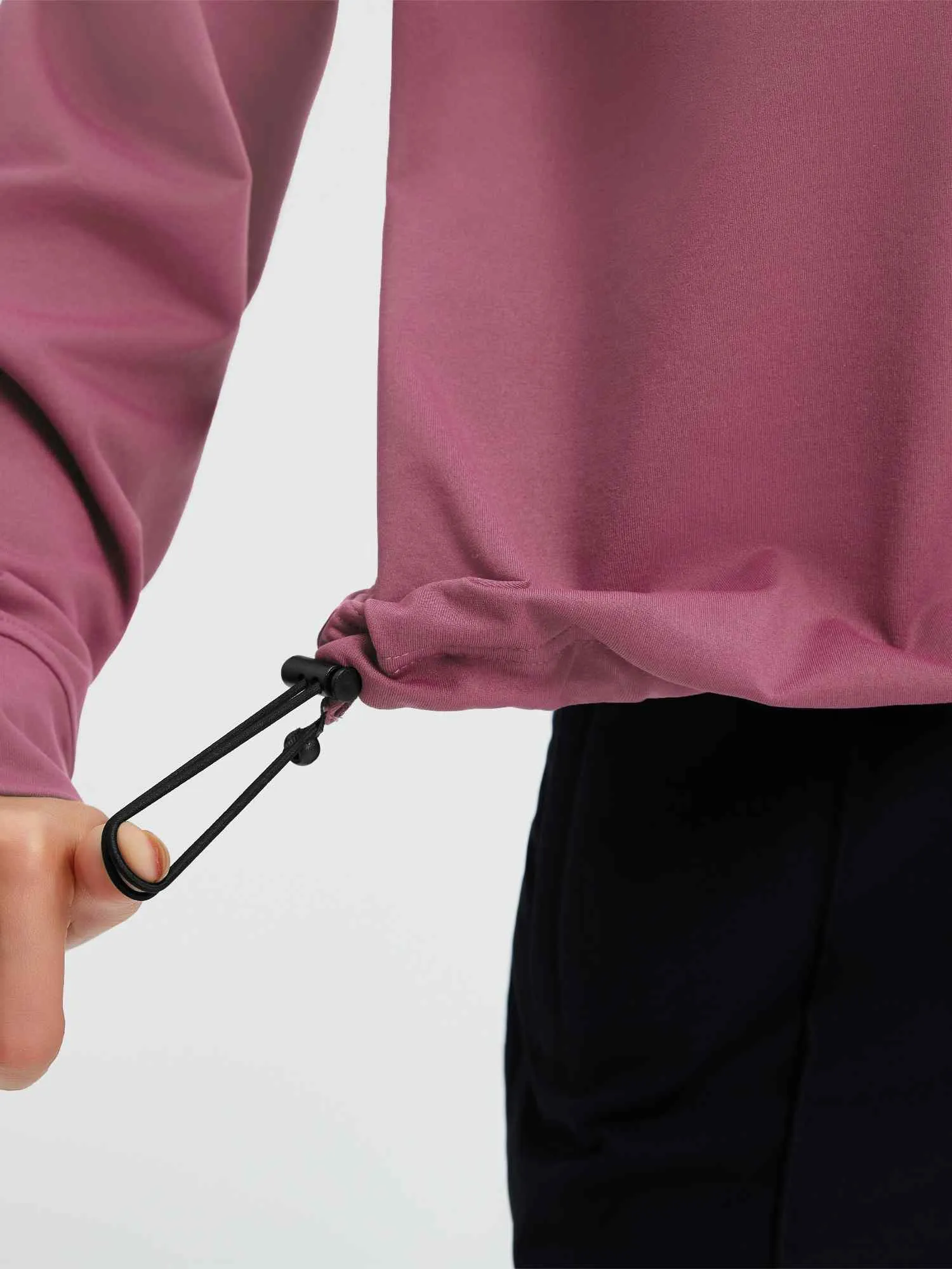 Running Plug-in Loose Fleece Long Sleeve T-Shirt sold by Baleaf product image thumbnail 2