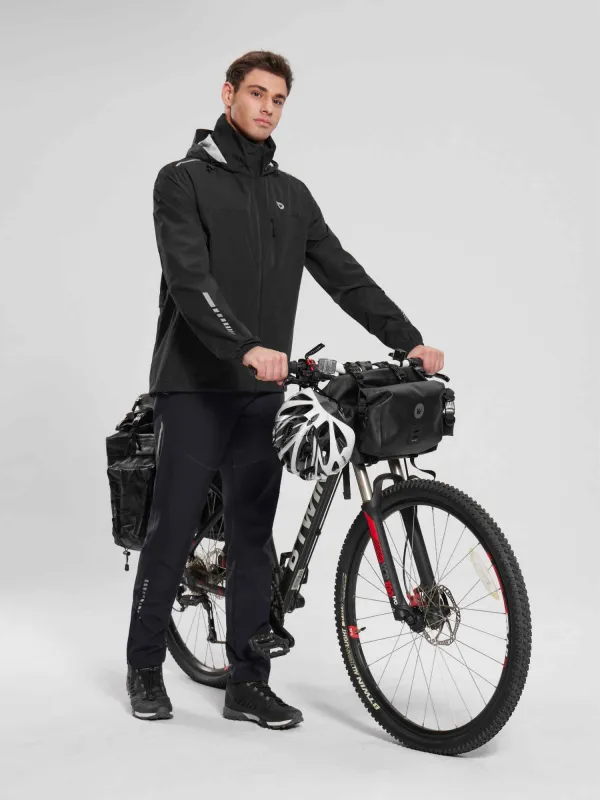 Cycling Elastic Waist Fleece Mountain Pants sold by Baleaf