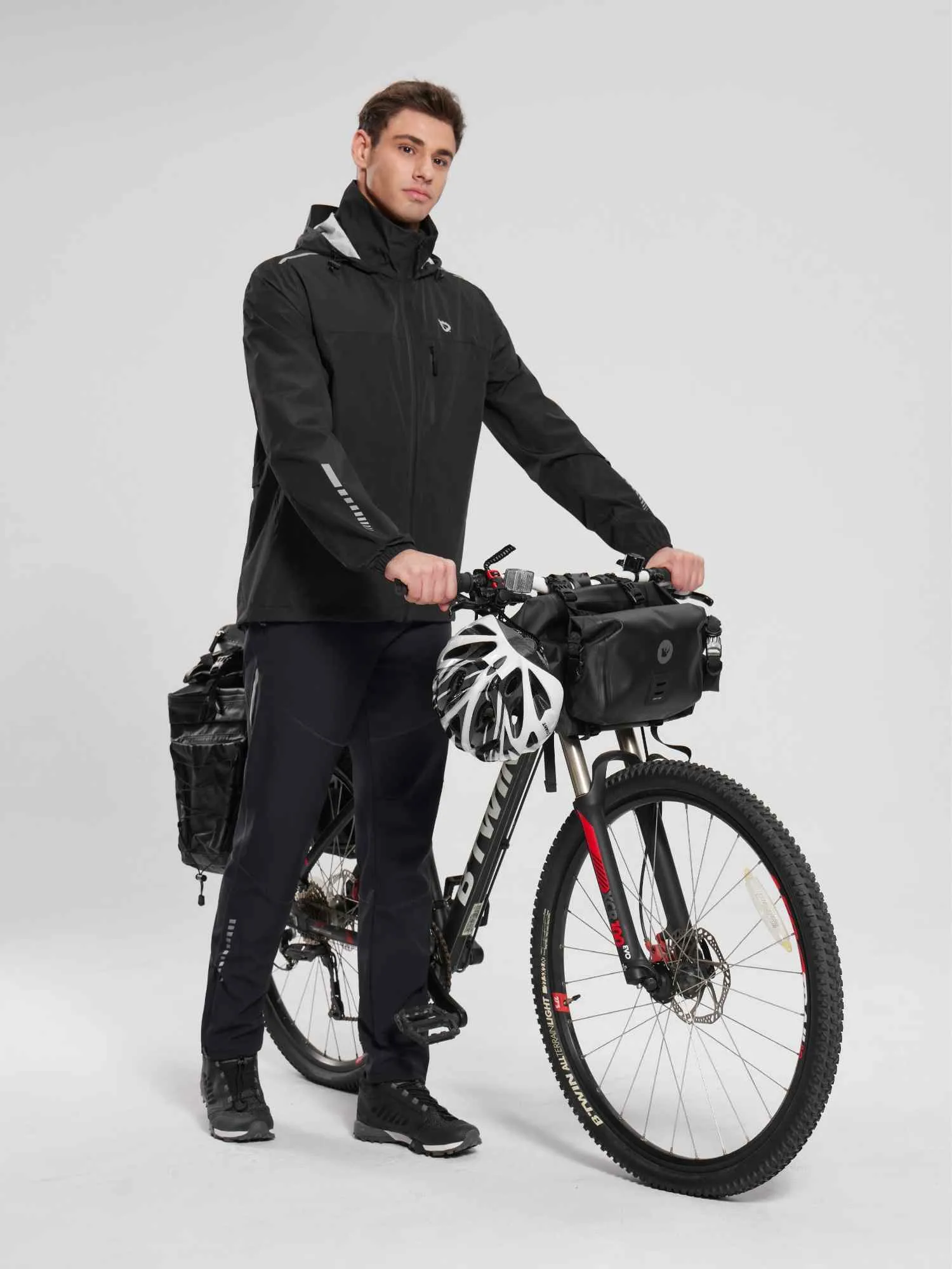 Cycling Elastic Waist Fleece Mountain Pants sold by Baleaf