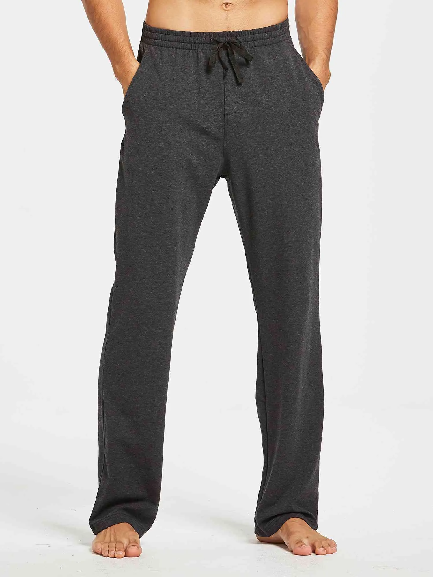 Men's Cotton Straight-Leg Lounge Drawstring Pants sold by Baleaf