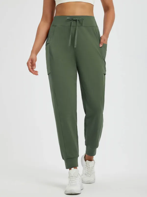 Women’s Running Patchwork Pockets Fleece Cuffed Pants sold by Baleaf