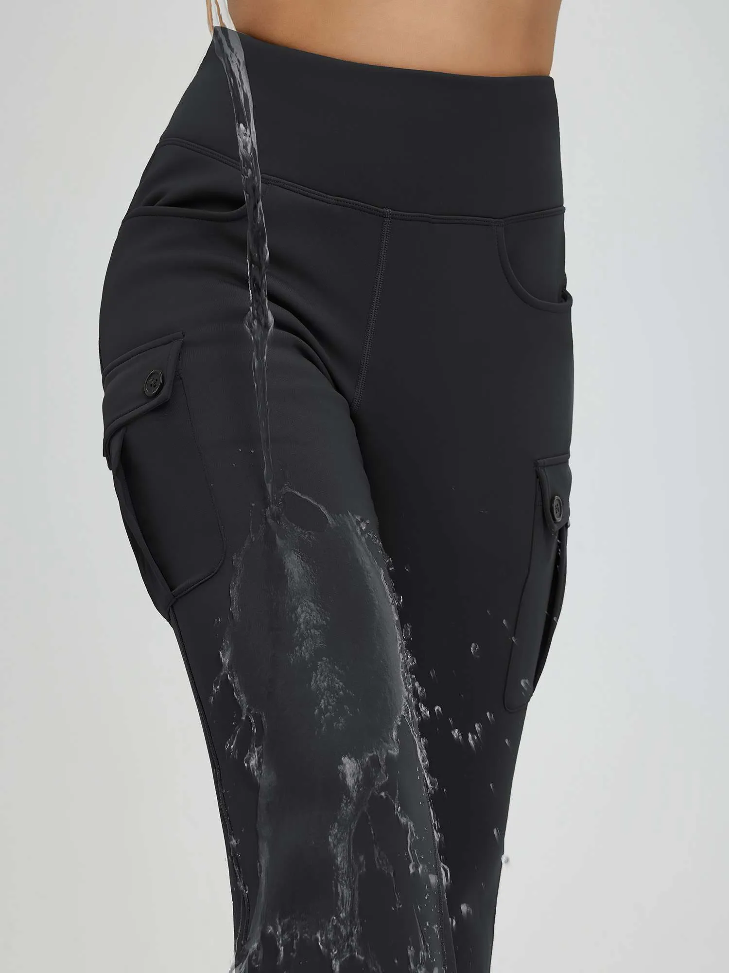 Women’s Outdoor Thick Fleece Slightly Workwear Flared Pants sold by Baleaf product image thumbnail 2