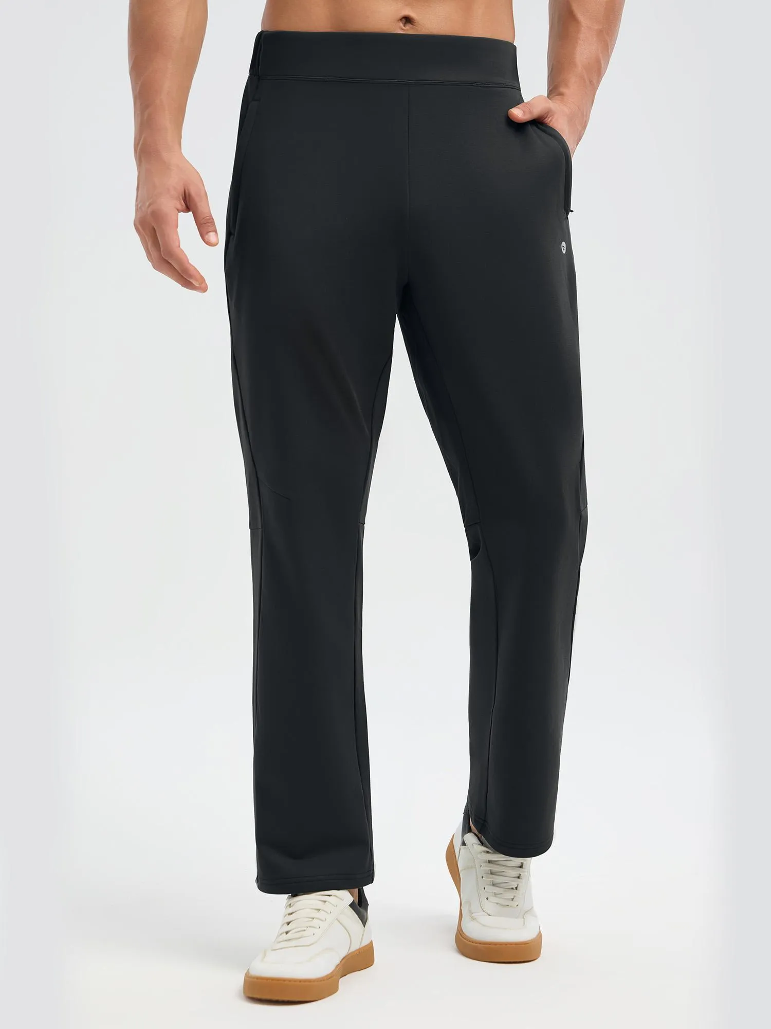 Men's Yoga Fleece Waterproof High-Waisted Straight-Leg Pants sold by Baleaf product image thumbnail 2
