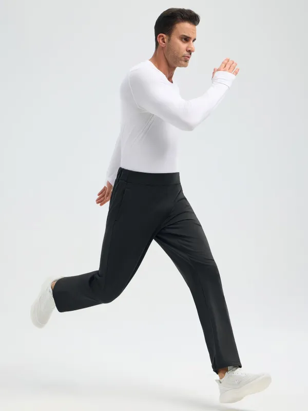 Men's Yoga Fleece Waterproof High-Waisted Straight-Leg Pants sold by Baleaf