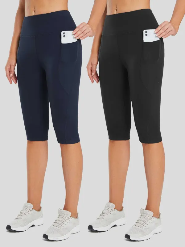 Women's High-Waisted Capris (2-Pack) sold by Baleaf