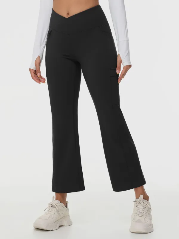 27" Fleece-Lined Flare Thermal Flare Pants sold by Baleaf