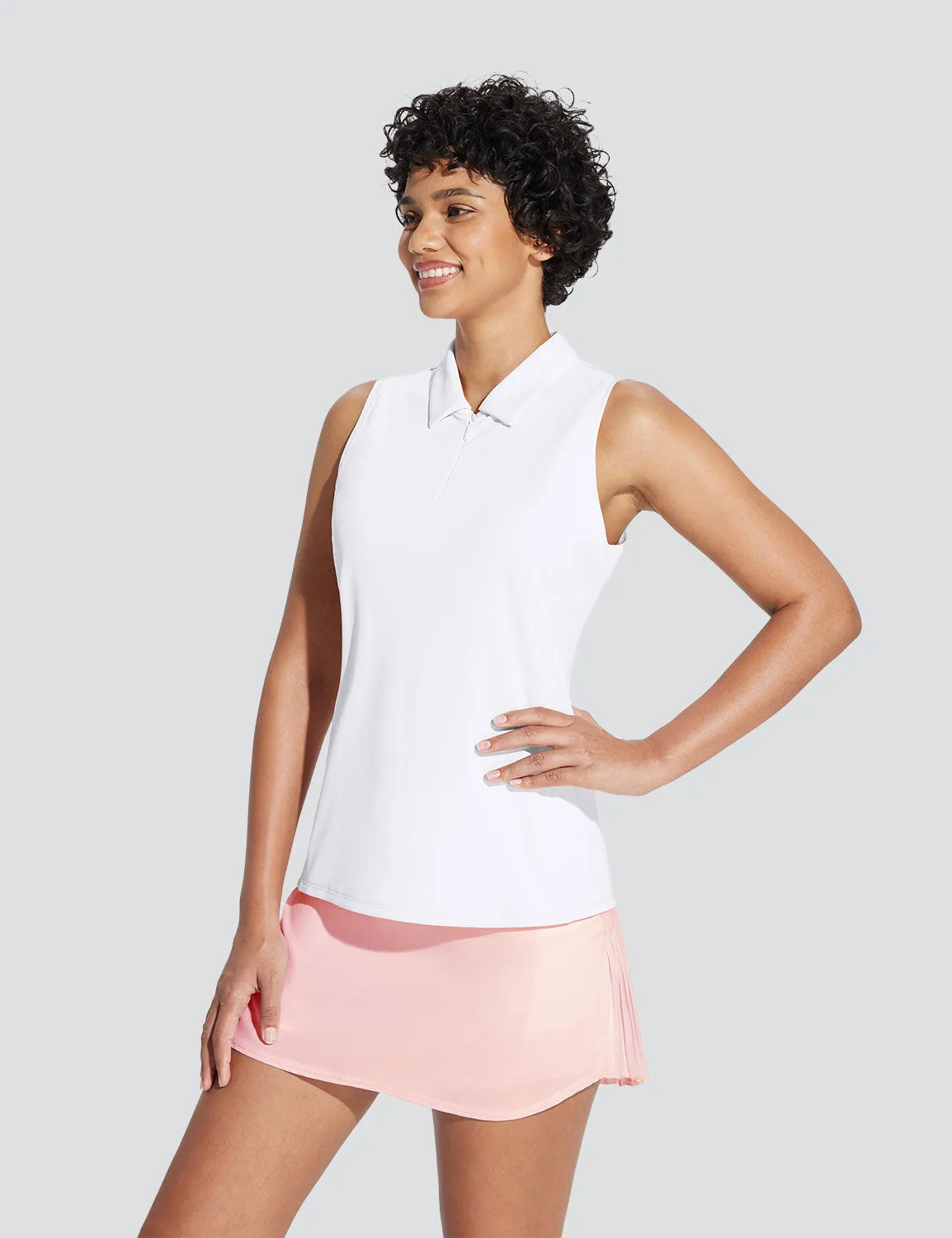 Flyleaf UPF 50+ Quick-Dry Sleeveless Golf Polo Shirt sold by Baleaf product image thumbnail 4