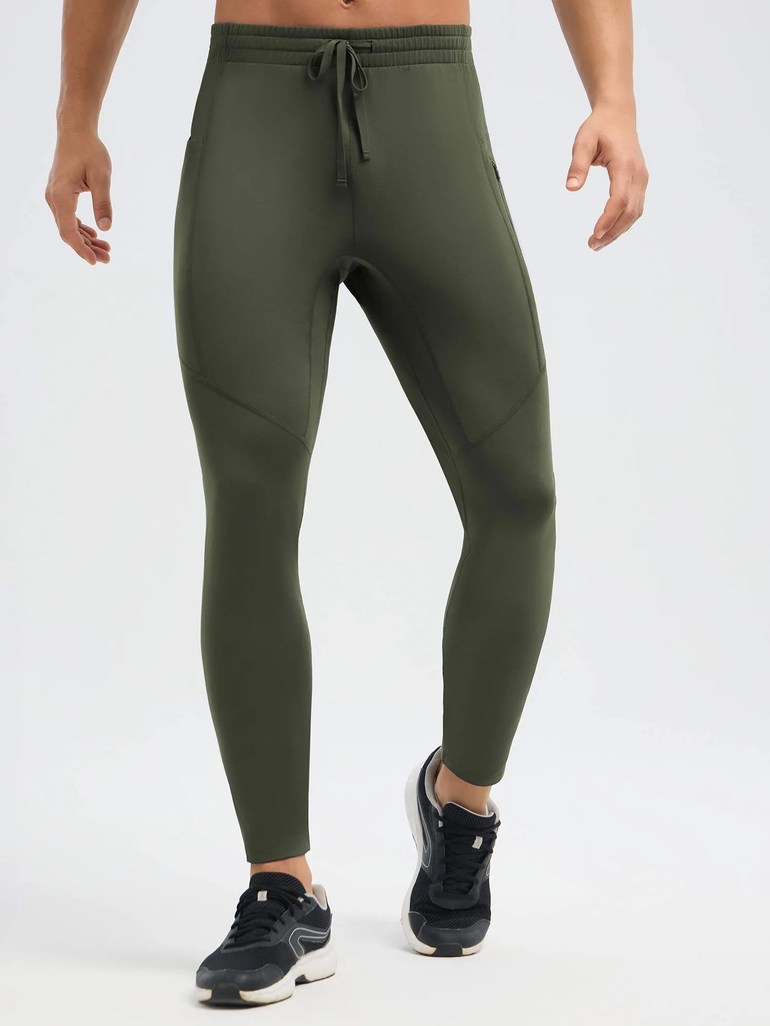 Running External Drawstring Fleece Tights sold by Baleaf