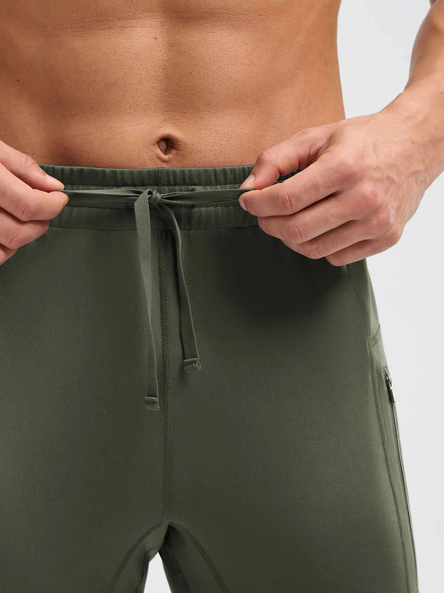 Running External Drawstring Fleece Tights sold by Baleaf product image thumbnail 4