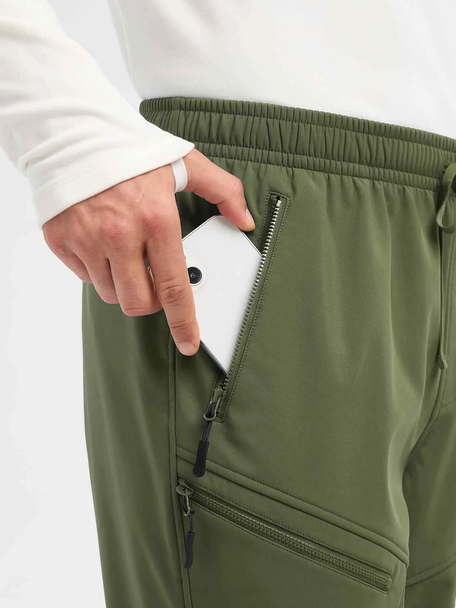 Outdoor Fleece Waterproof Multi-Pocket Straight-Leg Workwear Pants sold by Baleaf product image thumbnail 4