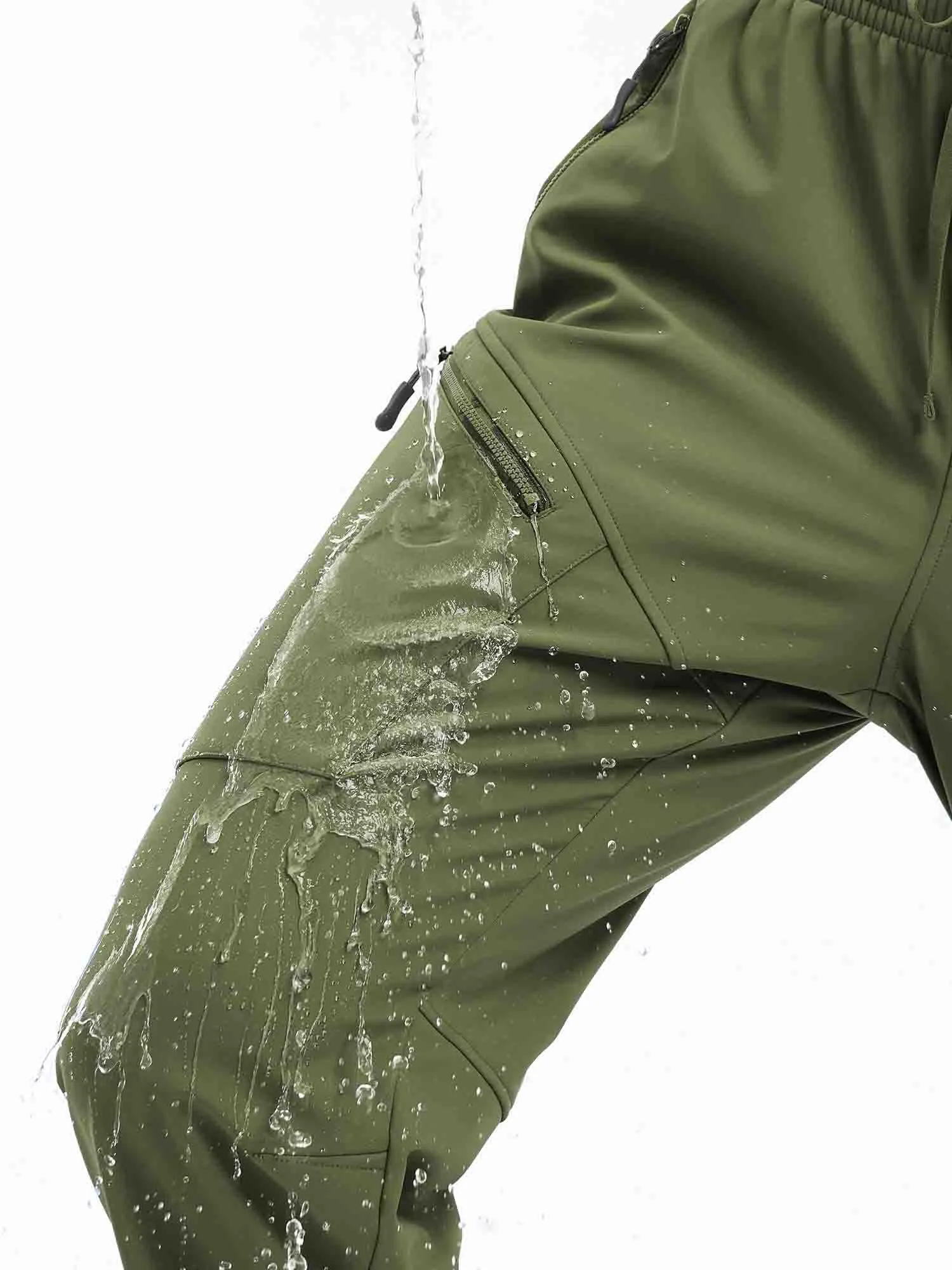 Outdoor Fleece Waterproof Multi-Pocket Straight-Leg Workwear Pants sold by Baleaf product image thumbnail 2