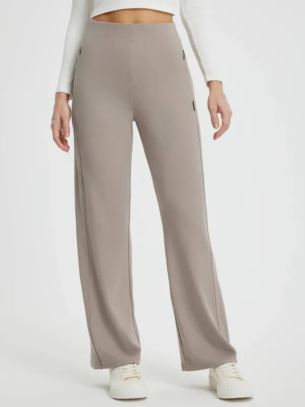 Yoga Commuter High-Waisted Wide-Leg Pants sold by Baleaf