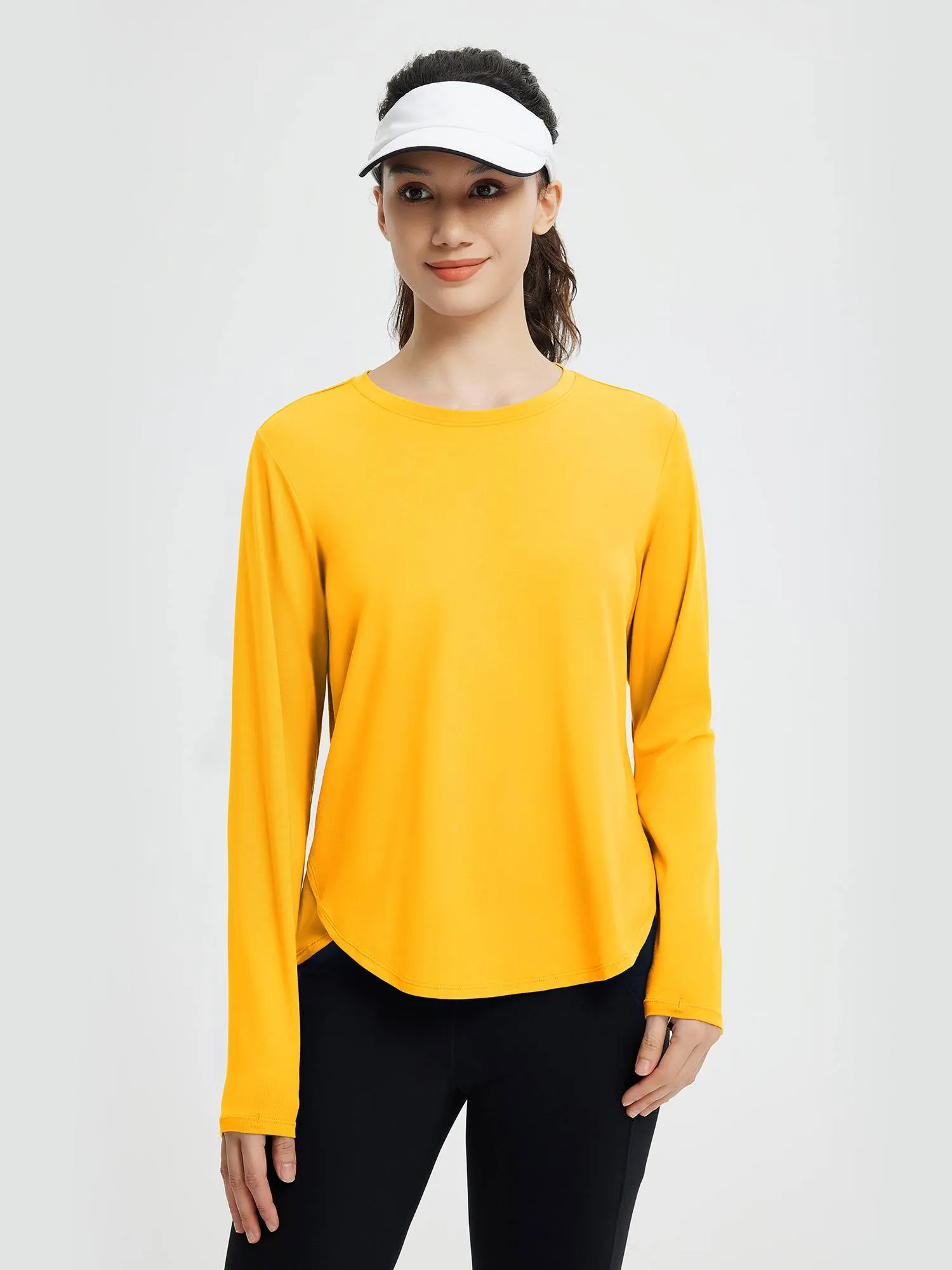 Running Cross Hem Long-Sleeve T-Shirt sold by Baleaf