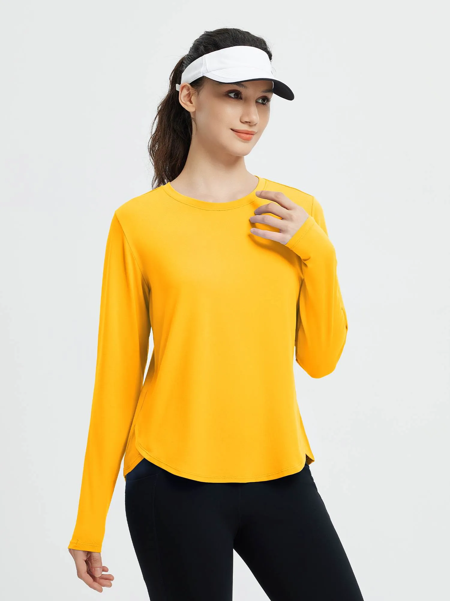 Running Cross Hem Long-Sleeve T-Shirt sold by Baleaf product image thumbnail 2