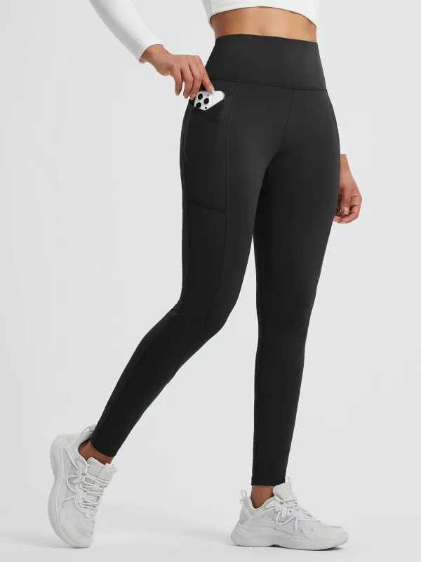 Running Cross Pocket Fleece Tight Leggings sold by Baleaf