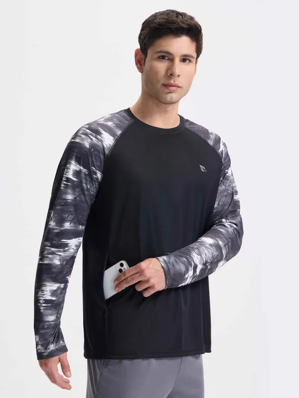 Men's Long Sleeve Printed Fishing Shirt sold by Baleaf