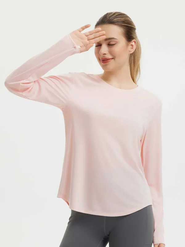 Women's Long Sleeve Running Shirt sold by Baleaf