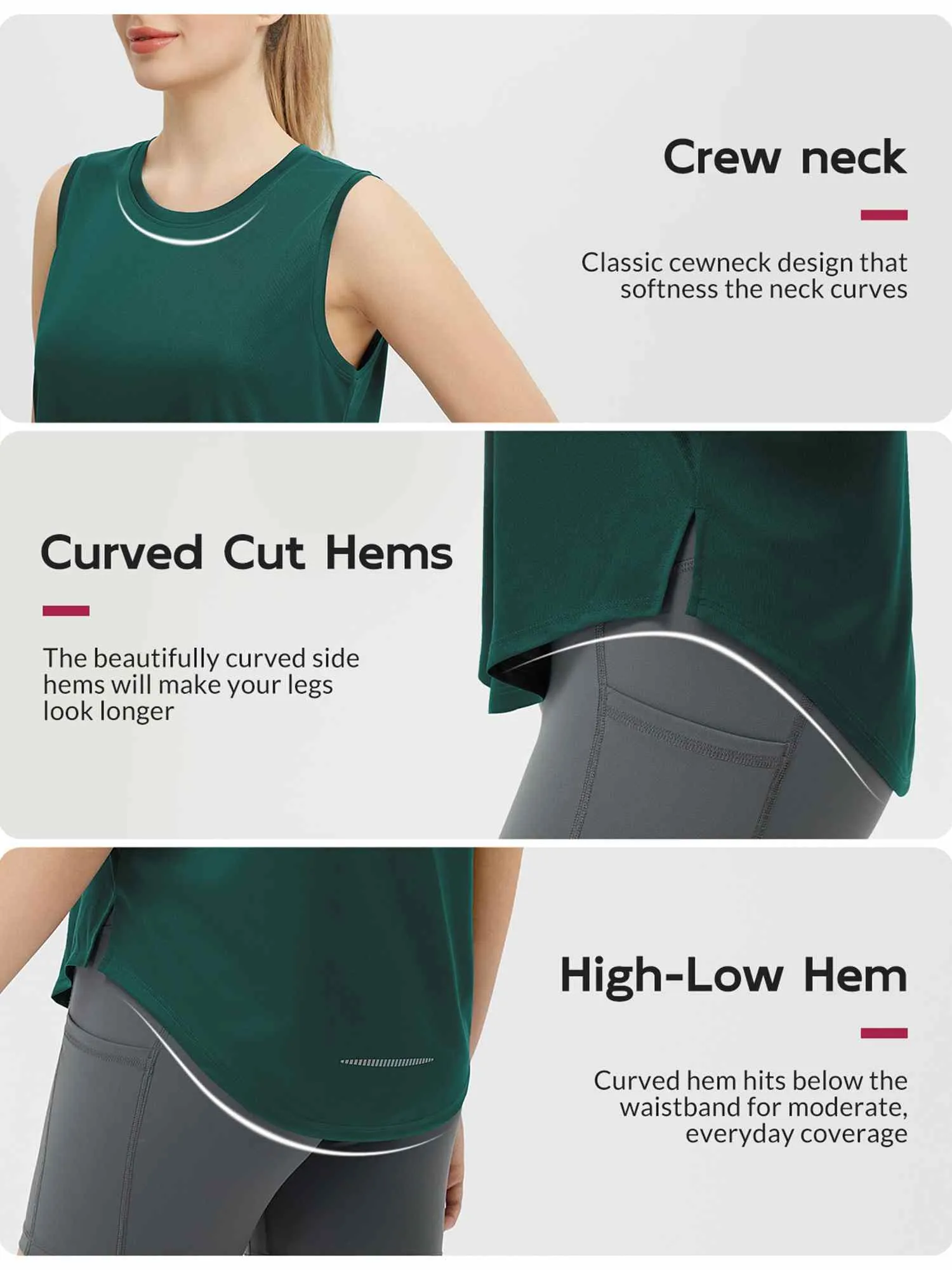 Women's Sleeveless Racerback Running Tank sold by Baleaf product image thumbnail 4