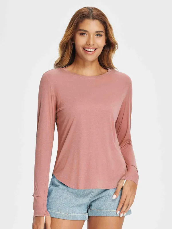 Women's Outdoor Long Sleeve Crew Neck T-Shirt sold by Baleaf