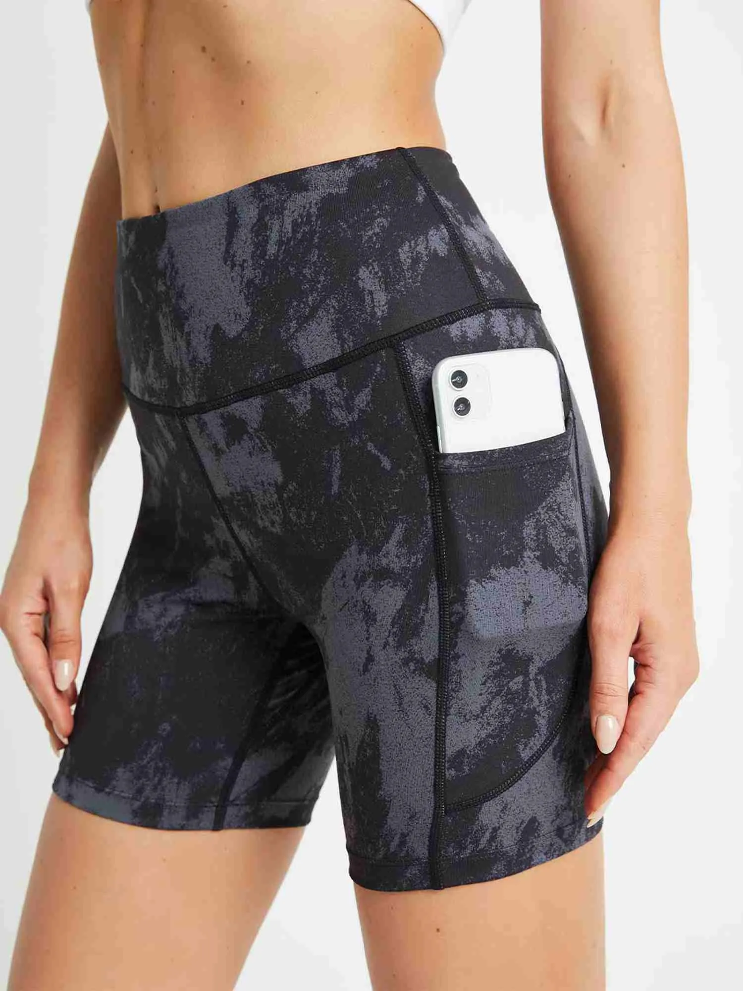Women's High-Waisted Printed Yoga Shorts sold by Baleaf product image thumbnail 2