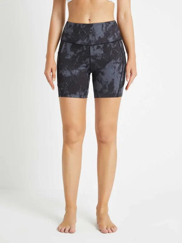 Women's High-Waisted Printed Yoga Shorts sold by Baleaf