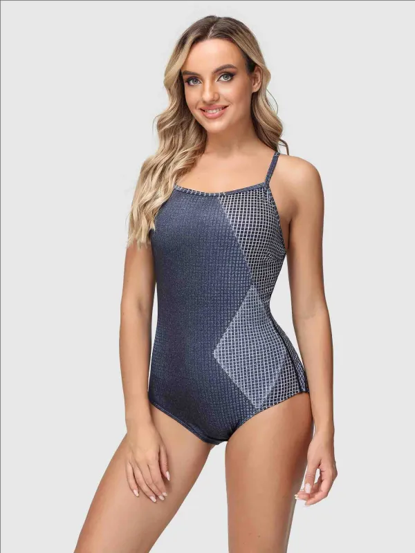 Women's One-Piece Printed Swimsuit sold by Baleaf