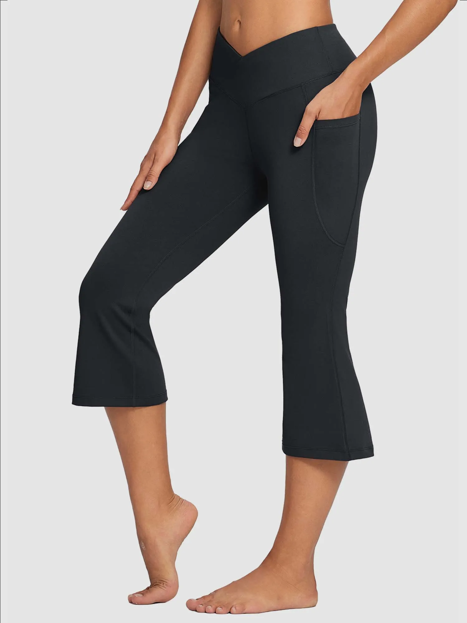 Women's High-Waisted Flare Capris sold by Baleaf product image thumbnail 3