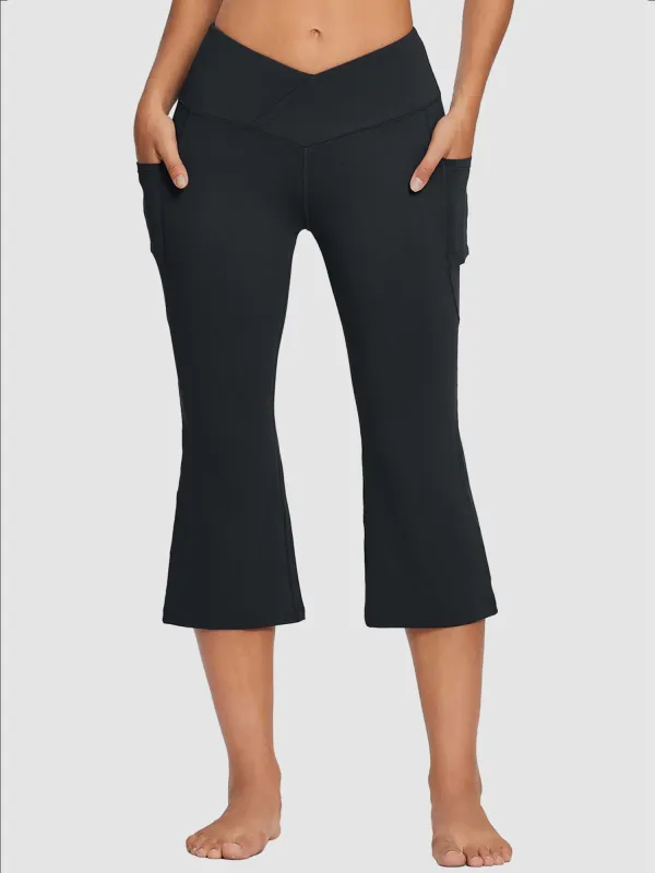 Women's High-Waisted Flare Capris sold by Baleaf