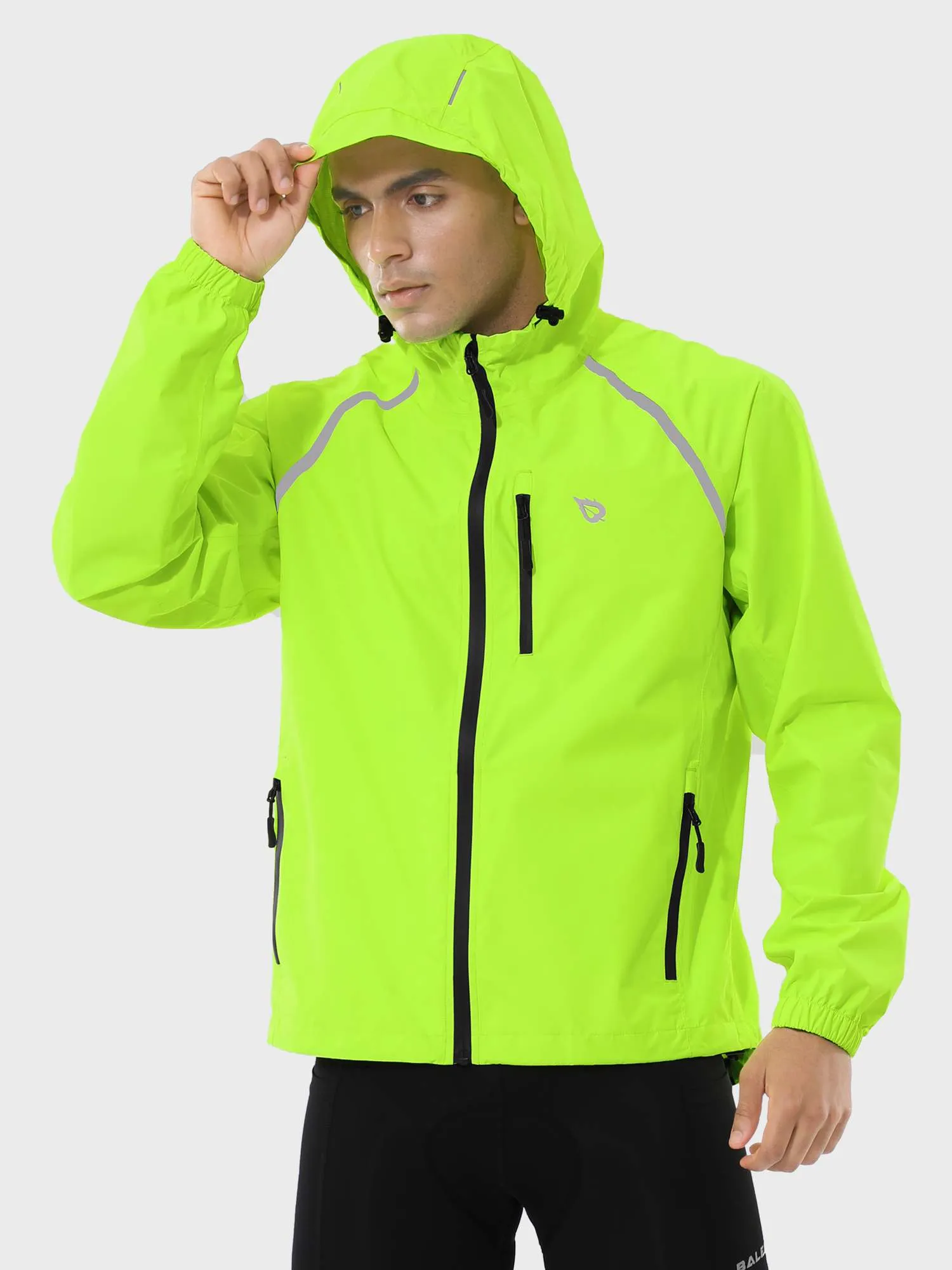 Men's UPF 50+ Waterproof Cycling Rain Jacket sold by Baleaf product image thumbnail 4