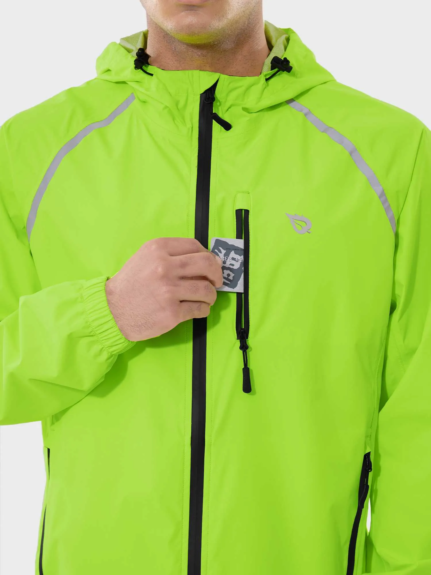 Men's UPF 50+ Waterproof Cycling Rain Jacket sold by Baleaf product image thumbnail 5