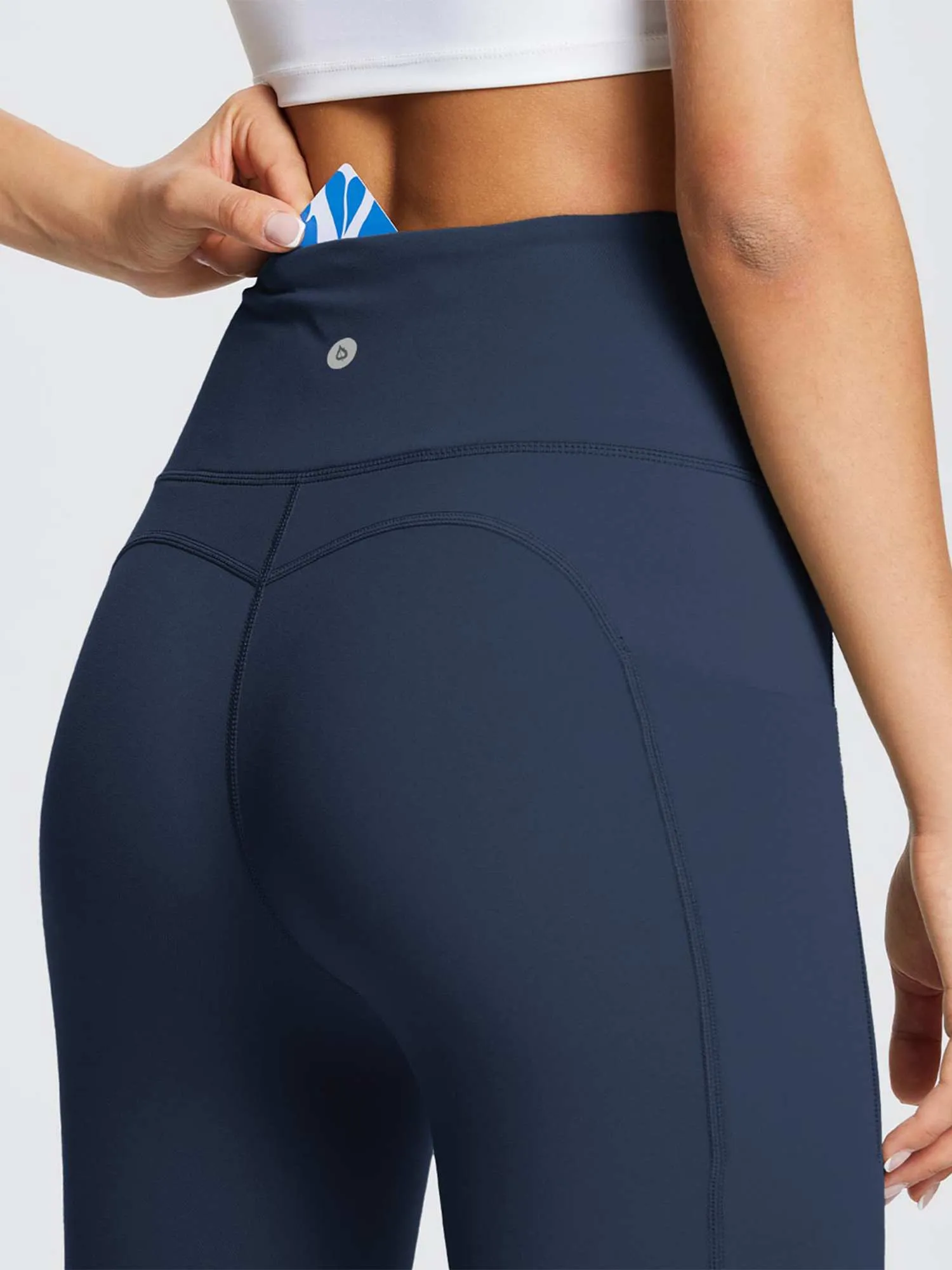 Women's Plus Size 27" High-Waisted Ankle Leggings with Deep Pockets sold by Baleaf product image thumbnail 4