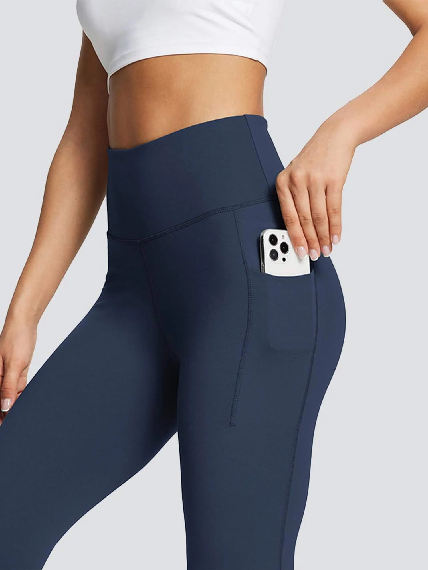 Women's Plus Size 27" High-Waisted Ankle Leggings with Deep Pockets sold by Baleaf product image thumbnail 5