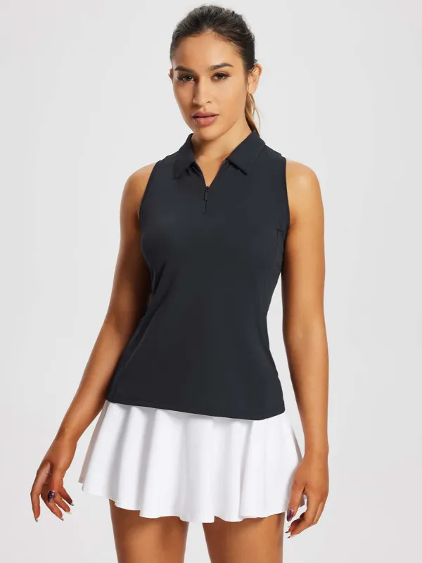 Women's Sleeveless Golf Polo Shirt sold by Baleaf