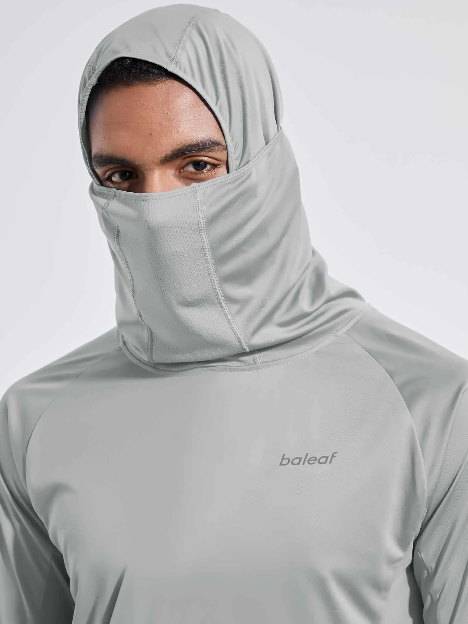 Men's UPF 50+ Sun Protection Hoodie with Built-in Mask sold by Baleaf product image thumbnail 4