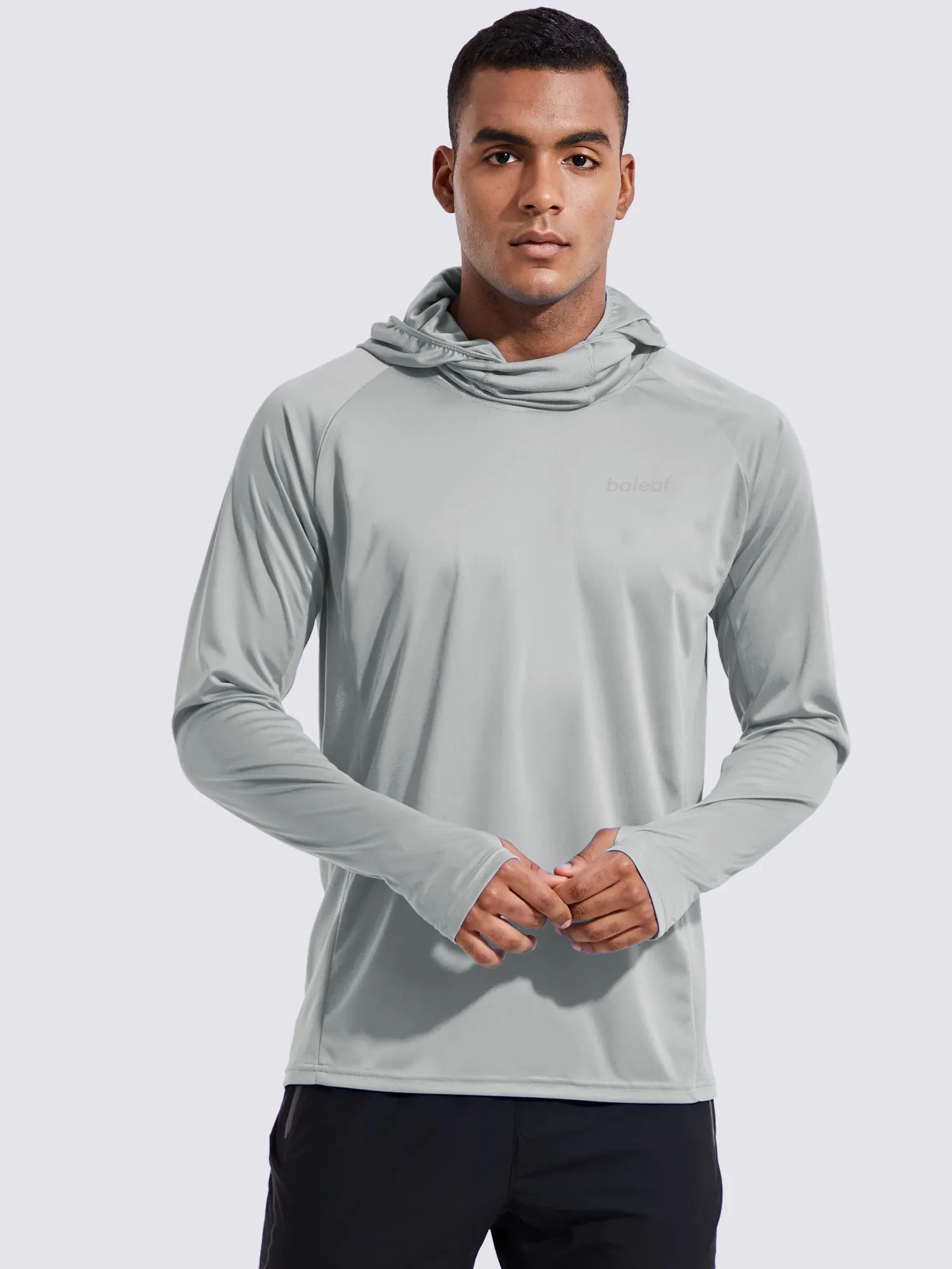 Men's UPF 50+ Sun Protection Hoodie with Built-in Mask sold by Baleaf product image thumbnail 2