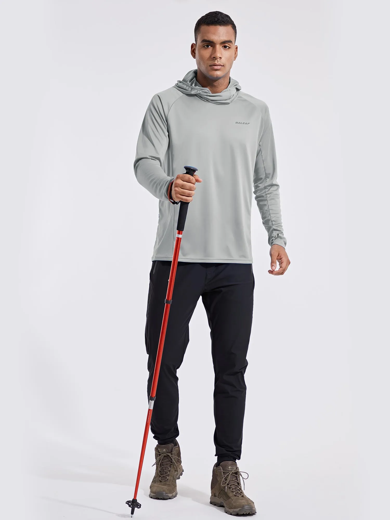 Men's UPF 50+ Sun Protection Hoodie with Built-in Mask sold by Baleaf product image thumbnail 5