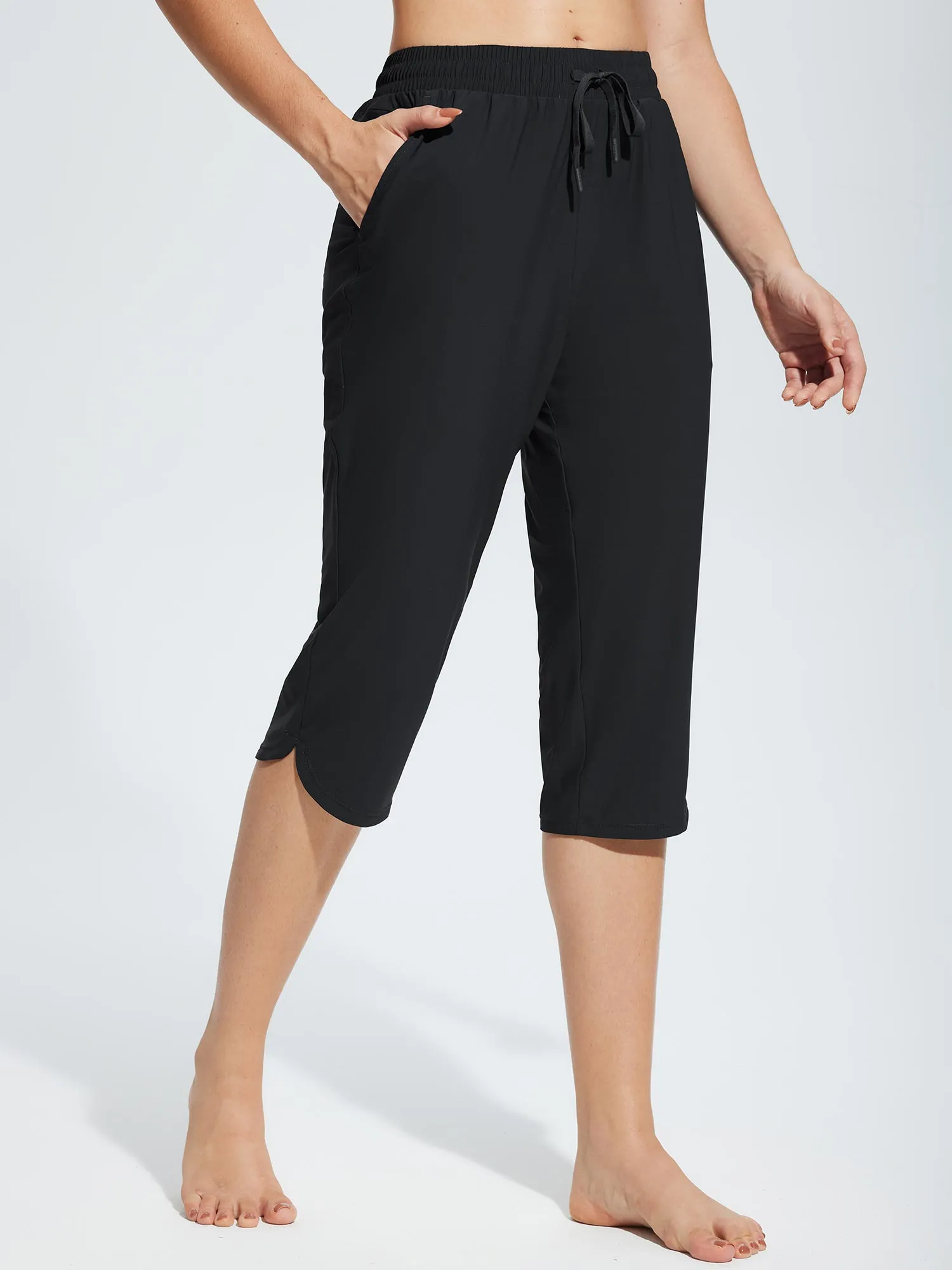 Women's 18" UPF 50+ Quick-Dry Swim Capris sold by Baleaf