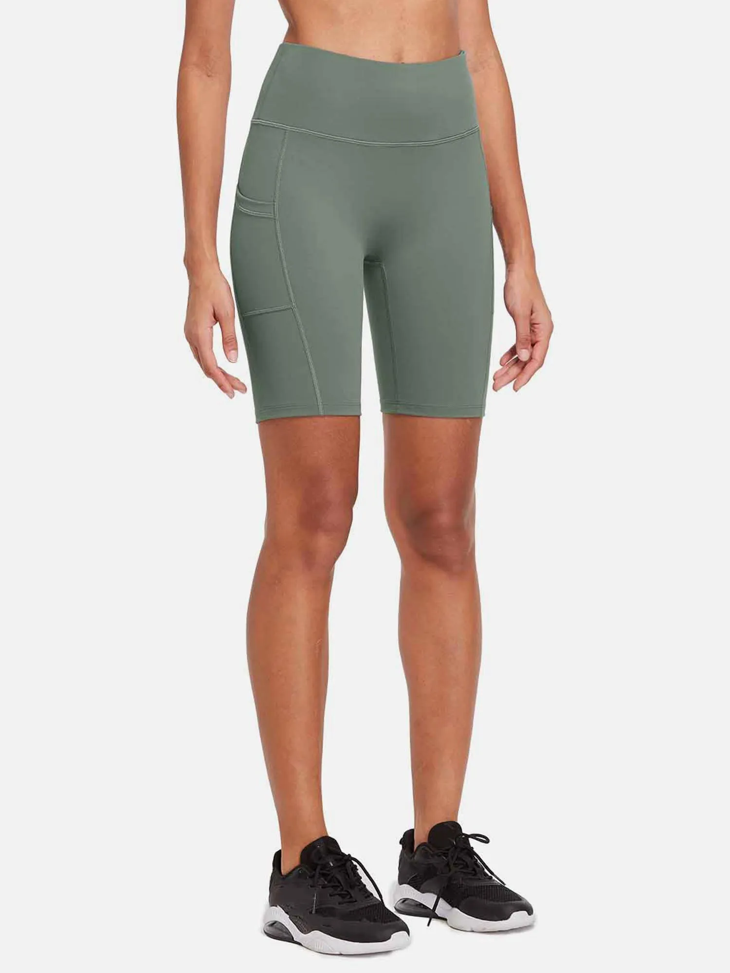 Women's 8" High-Waisted Compression Biker Shorts with Side Pockets sold by Baleaf product image thumbnail 3