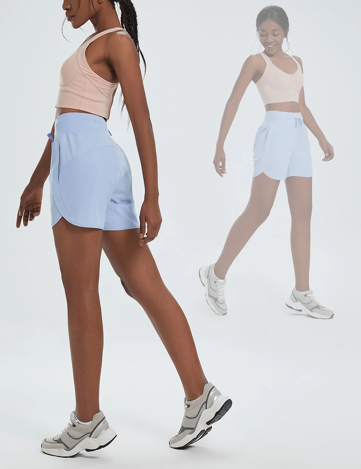 Women's 5" High-Waisted Quick-Dry Running Shorts sold by Baleaf product image thumbnail 4