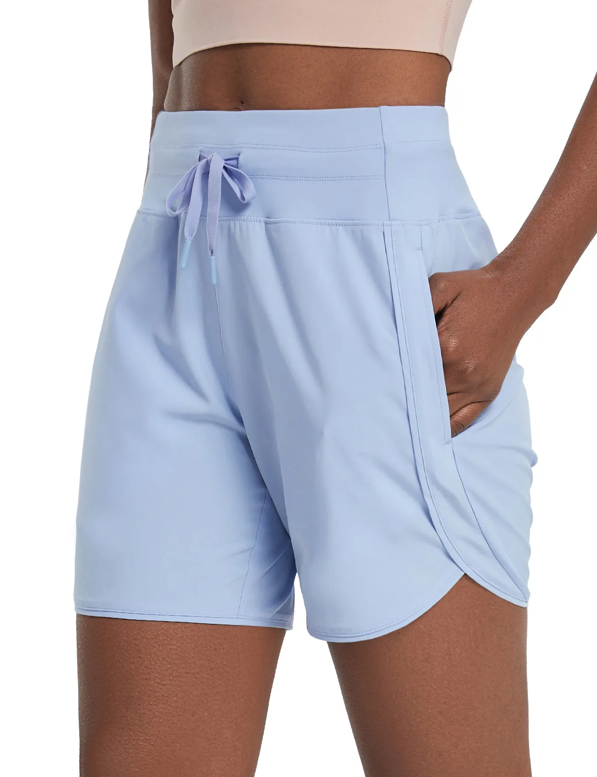 Women's 5" High-Waisted Quick-Dry Running Shorts sold by Baleaf