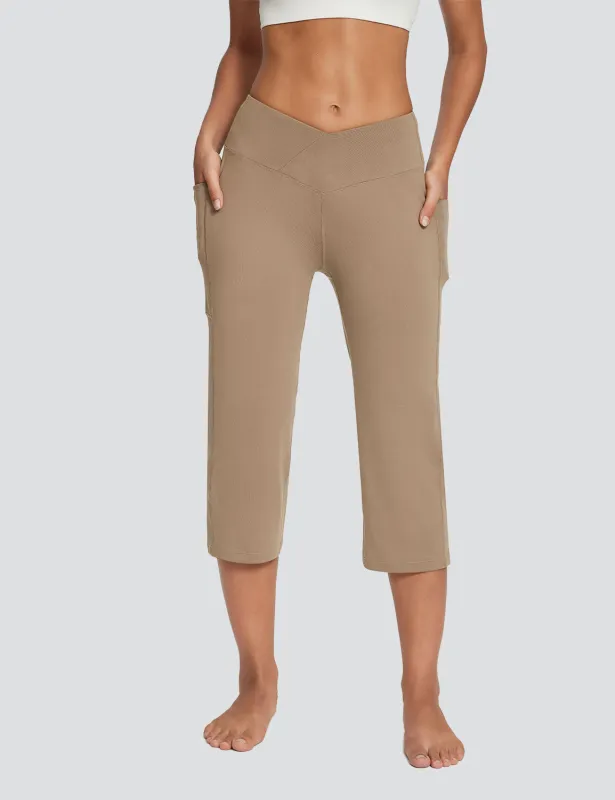 Laureate Women's Crossover Waist Yoga Pants sold by Baleaf