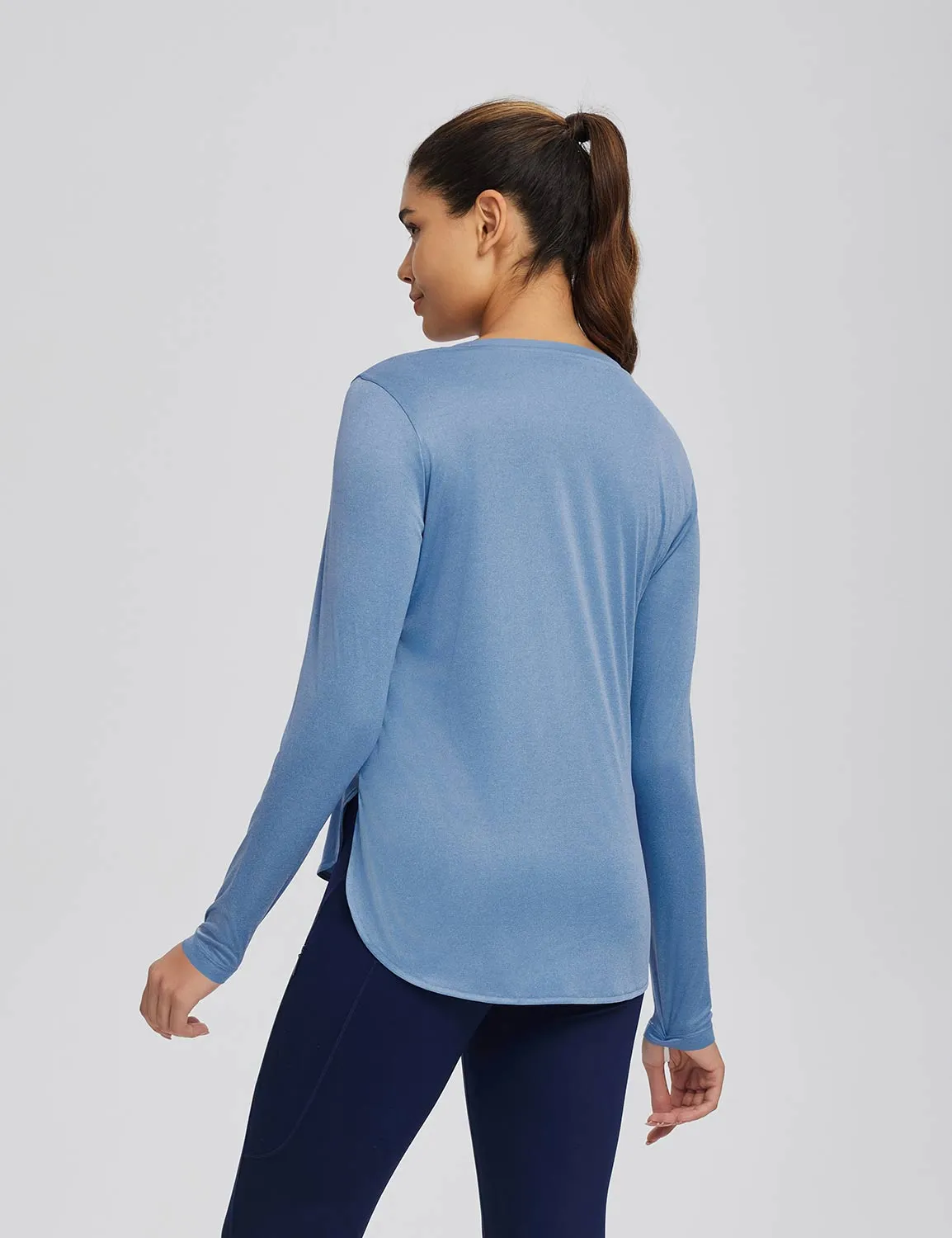 High Split Crew Neck T-shirts sold by Baleaf product image thumbnail 4