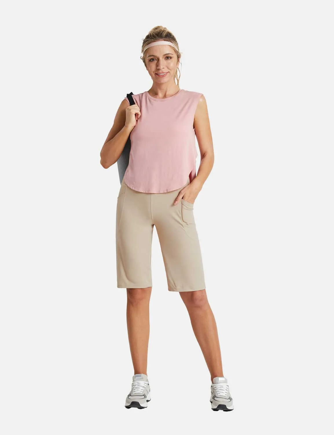 Flyleaf 12" High-Waisted Stretch Running Shorts sold by Baleaf product image thumbnail 2