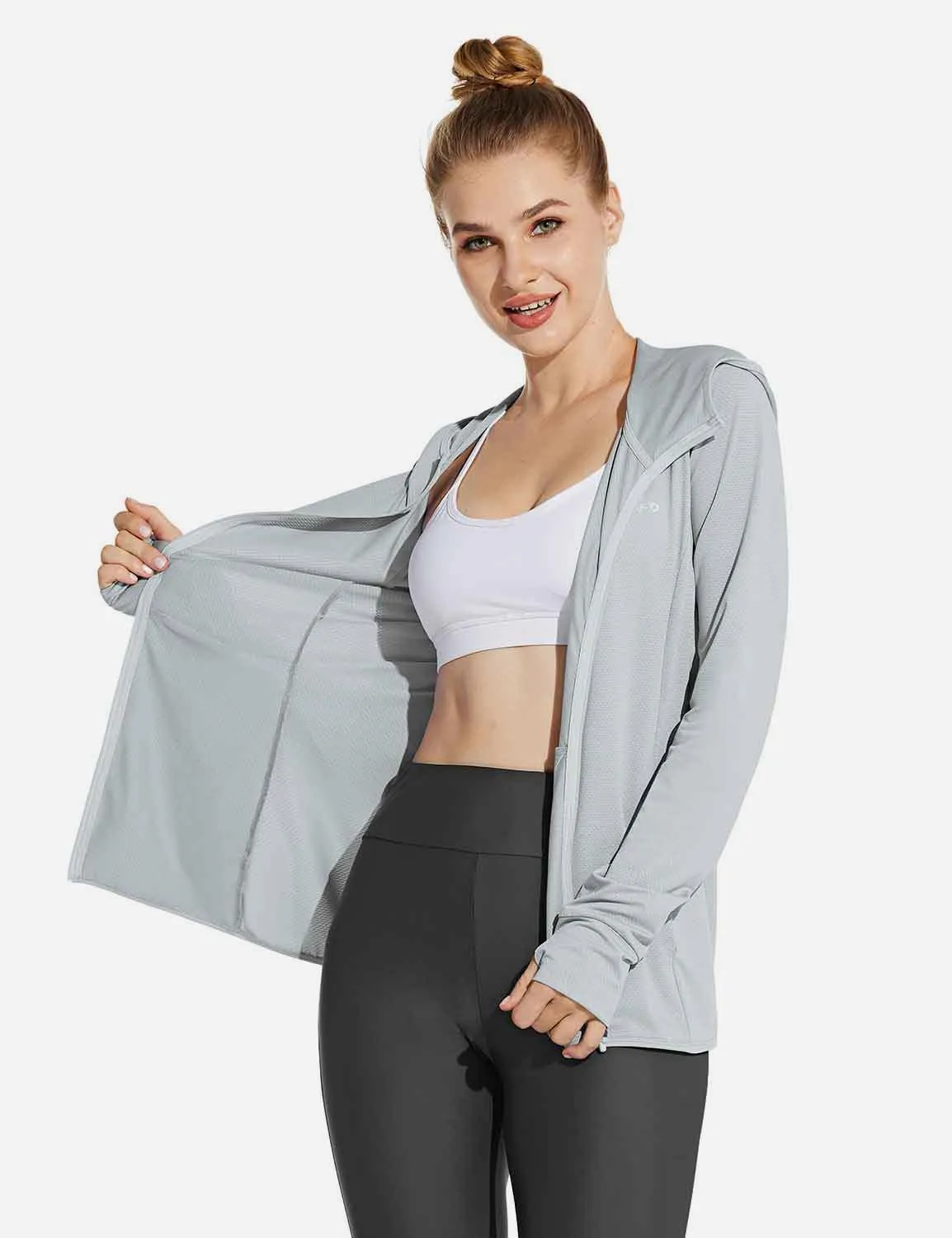 Laureate Women's UPF 50+ Cooling Hooded Zip-Up Jacket sold by Baleaf product image thumbnail 3