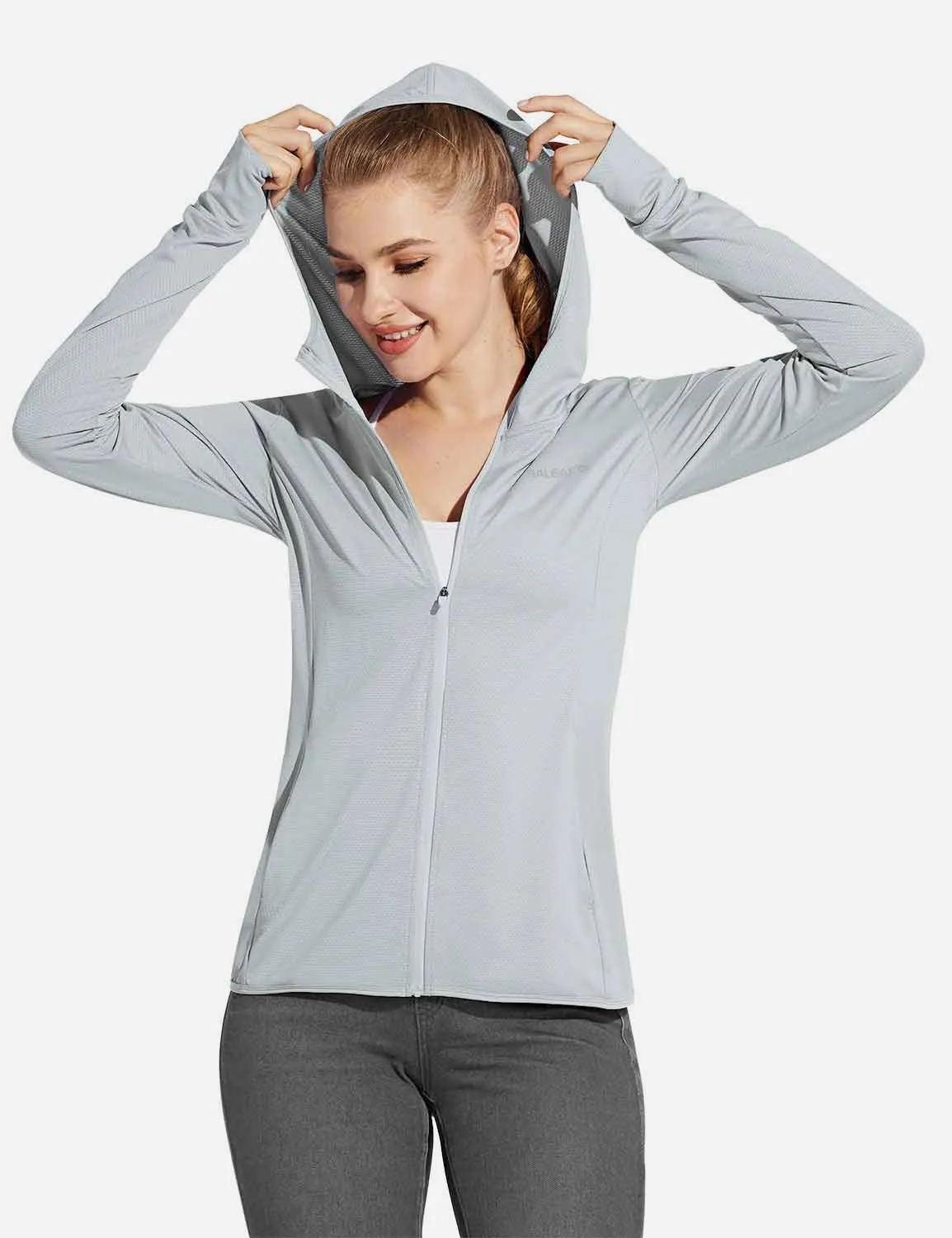 Laureate Women's UPF 50+ Cooling Hooded Zip-Up Jacket sold by Baleaf