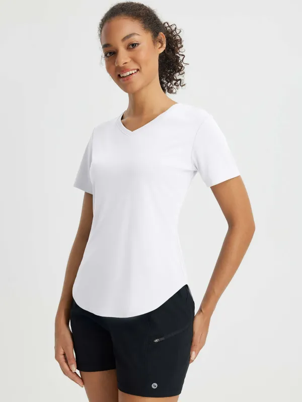 Fresh Horizon UPF 50+ V-Neck Curved Shirts sold by Baleaf